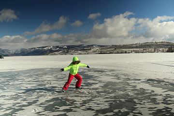 Skate Pinedale's Lakes - Ice skating on Fremont Lake.