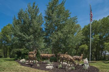 Path of the Pronghorn Bronze Sculpture - Celebrating the 2008 designation of the first federally protected wildlife corridorin the United States.