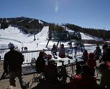 Ski and Snowboard - The view from the deck of White Pine Ski Resort's lodge.