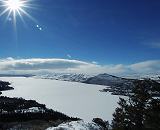 Skyline Drive Overlook - A winter drive up to White Pine Ski Area offers beautiful views along Wyoming's second largest lake