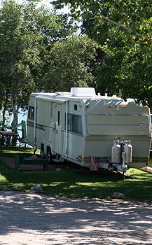 Camping at Fremont Lake in Pinedale, Wyoming
