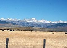 View of the Wind River Mountains from Duck Creek.